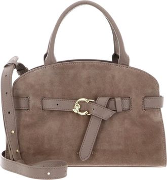 Coccinelle Structured Suede Handbag with Removable Shoulder Strap