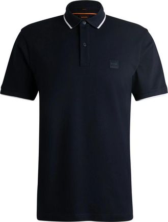 HUGO BOSS Slim Fit Polo Shirt - Heren - Polos - Blauw - S - Katoen - Tops