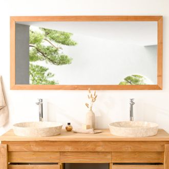 Wanda Collection Wanda Collection - Espejo Rectangular Grande De Teca Maciza 145 X 70 Cm