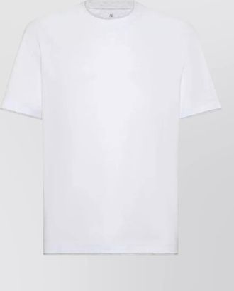 Brunello Cucinelli cotton double layer crew neck t-shirt