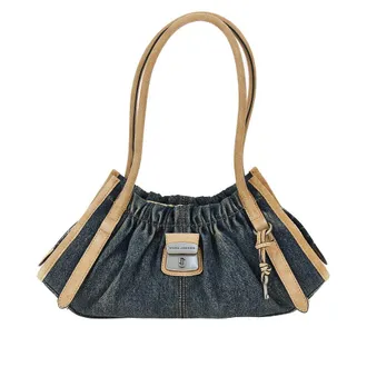 Marc Jacobs Denim and suede Cristina shoulder bag Woman One Size