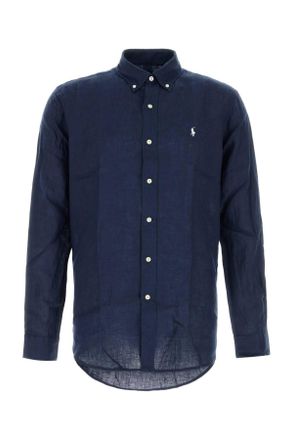 Polo Ralph Lauren Navy Blue Linen Shirt