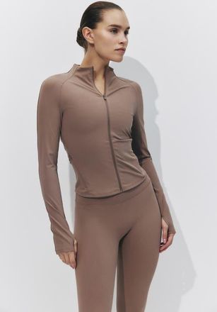 H&M Sculptmove Sports Jacket in Beige at Nordstrom, Size X-Small