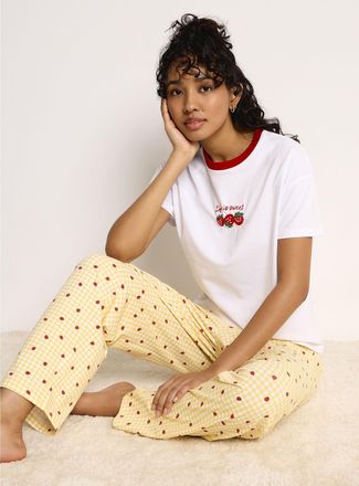 Twik Womens Straight-leg stretch pyjama pant