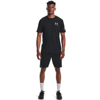 Under Armour Mens Standard New Freedom Flag T-Shirt, Black (002)/White, Large Tall