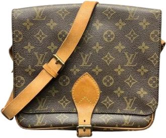 Louis Vuitton Pre-owned Cross Body Bags, female, Brown, Size: ONE SIZE Pre-owned Cartouchiere Monogram Shoulder Bag