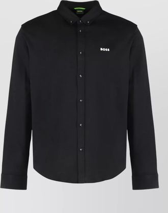 HUGO BOSS pique cotton long sleeve shirt