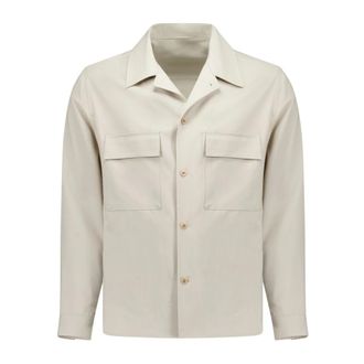 Autore Overhemden, Heren, Beige, M, Wol, Giacca Cousteau