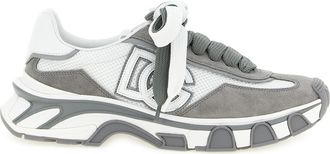 Dolce & Gabbana Gray Leather Athletic Mens Sneakers