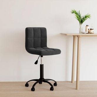 vidaXL Silla De Oficina Giratoria De Terciopelo Negro Vidaxl