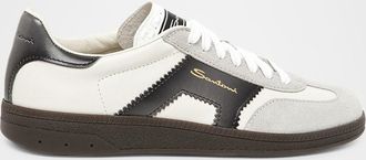 Santoni DBS Oly Mixed Leather Low-Top Sneakers