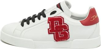 Dolce & Gabbana Sneakers in pelle con logo - Bianco