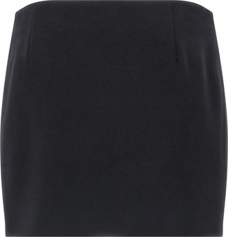 Ferragamo Wool and Cashmere Mini Skirt - Black