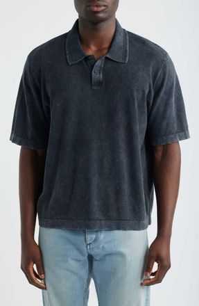 Corridor Oversize Cotton Piqu&eacute; Polo in Black at Nordstrom, Size Xx-Large