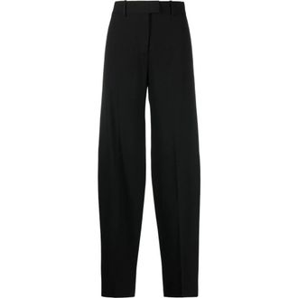 The Attico Slim-fit Trousers, female, Black, XS, Black Casual Trousers Polyester Viscose Elastane