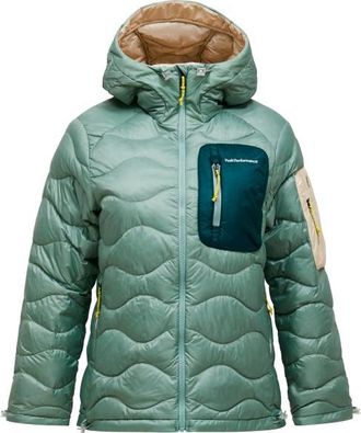 Peak Performance Helium Utility Down Hood Daunenjacke f&uuml;r Damen | t&uuml;rkis