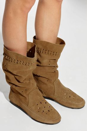 Isabel Marant Suede Ankle Boots Welky, Womens, Brown