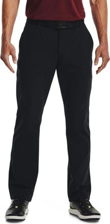 Under Armour Mens Under Armour Matchplay Pants Black Tapered Leg Flat Front JZZ1072