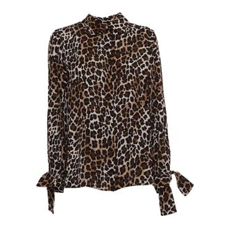 Elisabetta Franchi Camicia Animalier - female - Elisabetta Franchi - Blouses - Brown - M - Blouses & Shirts