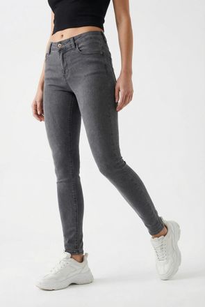 Only Skinny-fit-Jeans ONLY ONLRAIN REG SKINNY JEANS DNM CRYOD655, Damen, Gr. XL (42), L&auml;nge 32, blau (grau denim), Denim/Jeans, Obermaterial: 53% Viskose, 