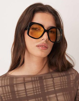 Marc Jacobs Marc Jacobs - Occhiali da sole squadrati neri e gialli-Nero