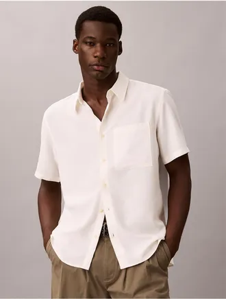 Calvin Klein Mens Modal Blend Easy Shirt - White - 2XL