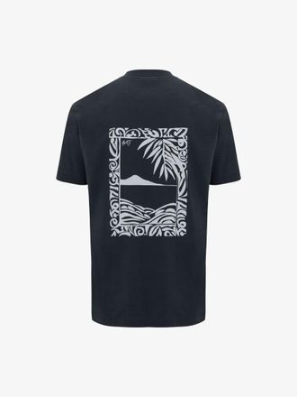 Genti Print T-shirt | Blauw