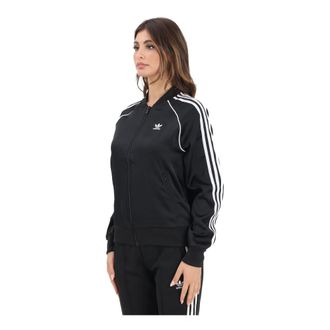 adidas Hoodies & sweatvesten, Dames, Zwart, XL, Polyester, SST Adicolor Satin Track Top
