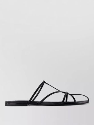 Jil Sander leather sandals pointed toe flat sole