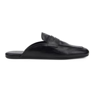 Prada Mules, male, Black, Size: 10 US Calfskin Slippers