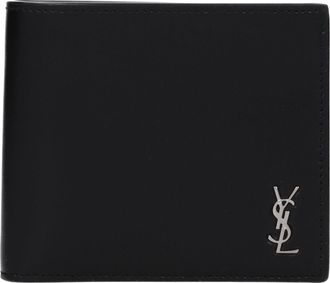 Saint Laurent Herrens Geldb&ouml;rse aus schwarzem Leder