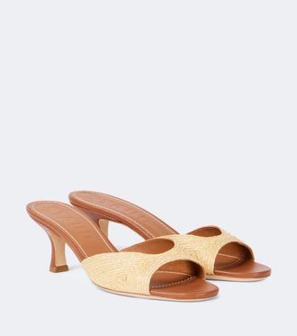 Staud Mules Brigitte 55 con piel