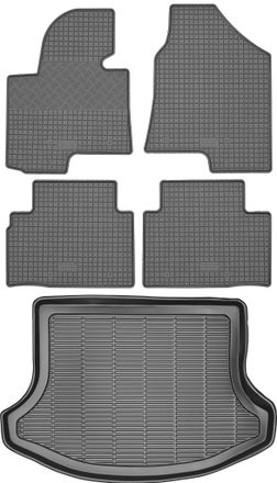 OEM Juego De Alfombrillas De Goma Para Coche Y Alfombrilla Para Maletero Para Kia Sportage Iii Suv (2010-2015)
