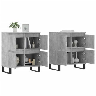 Berkfield Home Sideboards 2 pcs Concrete Grey Engineered Wood