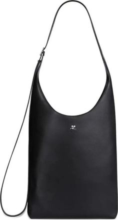 Courr&egrave;ges Melt Leren Tas - Dames - Schoudertassen - Zwart - ONE Size - Leer - Tassen