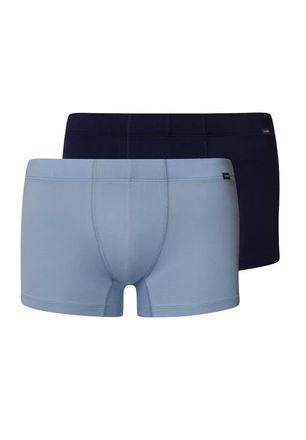 Hanro Cotton Essentials 2-Pack Cotton Boxer Briefs With Covered Waistband in Deep Navy /Sea Breeze at Nordstrom, Size Xx-Large