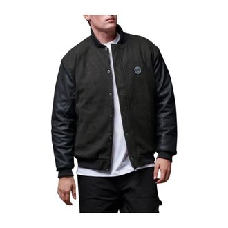 Dolly Noire Bomber Corporativo Negro Lana Cuero - Jackets - Hombre - Negro - S