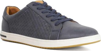 Dune London Mens TEZZY Weave Wide Fit Lace-Up Weave Trainers Size UK 9 Flat Heel Blue