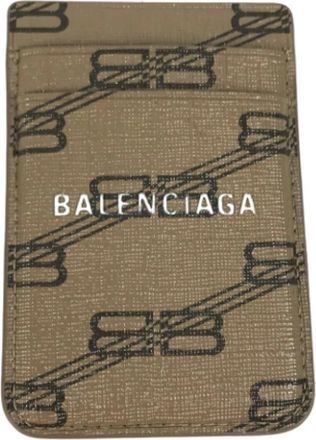 Balenciaga Tweedehands leren portemonnees - unisex - Vintage Accessoires - Bruin - ONE Size - Leer - Vintage