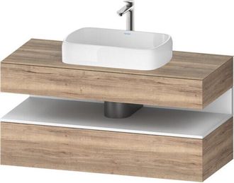 Duravit Duravit - Qatego Consola Mueble Bajo Lavabo, 1 Extra&iacute;ble, 1 Caj&oacute;n
