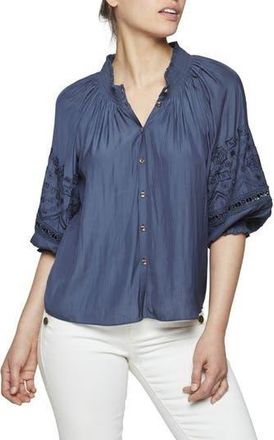 Ramy Brook Maddy Buttoned Top in Navy at Nordstrom Rack, Size X-Large
