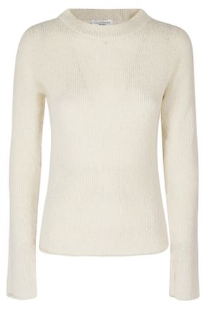 Roberto Collina Ecru High-Neck Wool-Blend Turtleneck Sweater