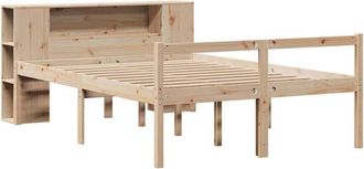 vidaXL Cama Con Estanter&iacute;a Sin Colch&oacute;n Madera Maciza De Pino 160x200cm Vidaxl