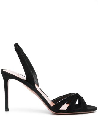 Aquazzura 85mm Tati sandals - women - Suede - 37.5 - Black