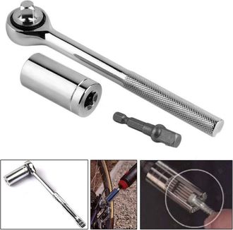 Trade Shop Trade Shop - Kit 3 Pezzi Chiave Universale A Bussola Da 7 A 19 Mm Avvita Svita Dado Bullone