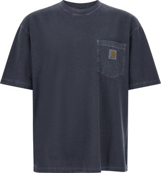 Carhartt Work in Progress Navy Blue Crew Neck T-Shirt