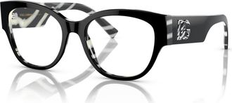 Dolce & Gabbana 51mm Butterfly optical glasses in Black at Nordstrom