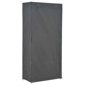 Berkfield Home Wardrobe Grey 79x40x170 cm Fabric | Size: 79 x 40 x 170 cm