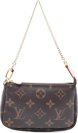 Louis Vuitton Pre-owned Womens Monogram Mini Pochette Accessoires - Brown Textile - One Size