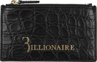 Billionaire Italian Couture Crocodile Mens Cardholder